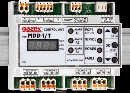 وحدة التحكم MDP-1.A/T، مدخل واحد، إمداد طاقة 12 فولت، للسكك الحديدية TS35