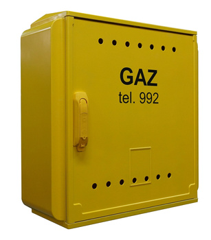 Wall mounted gas point - type 1, low pressure, laminate, yellow