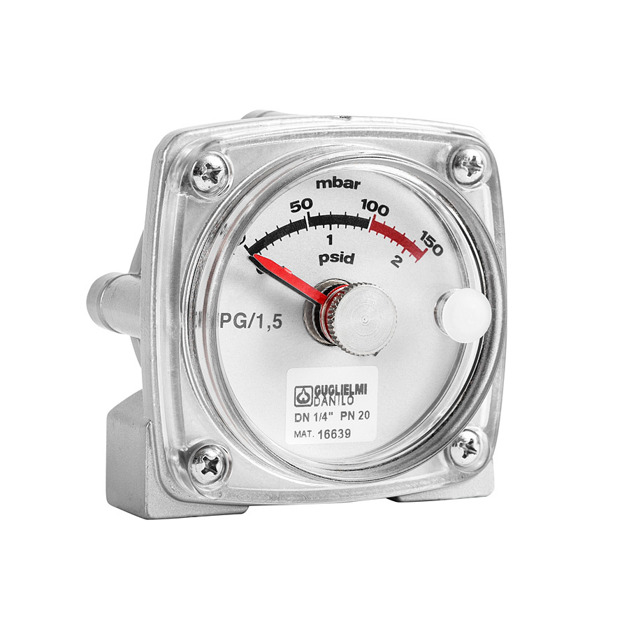 Differential pressure gauge DP1 20 bar \ 80x80mm Offer \ Gas