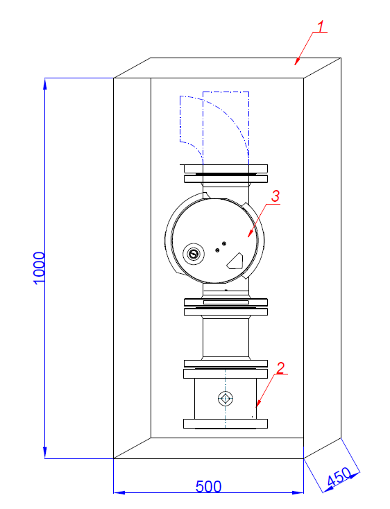 Gas cutoff point DN65 DN65 Producers \ WEBA Domestic natural gas