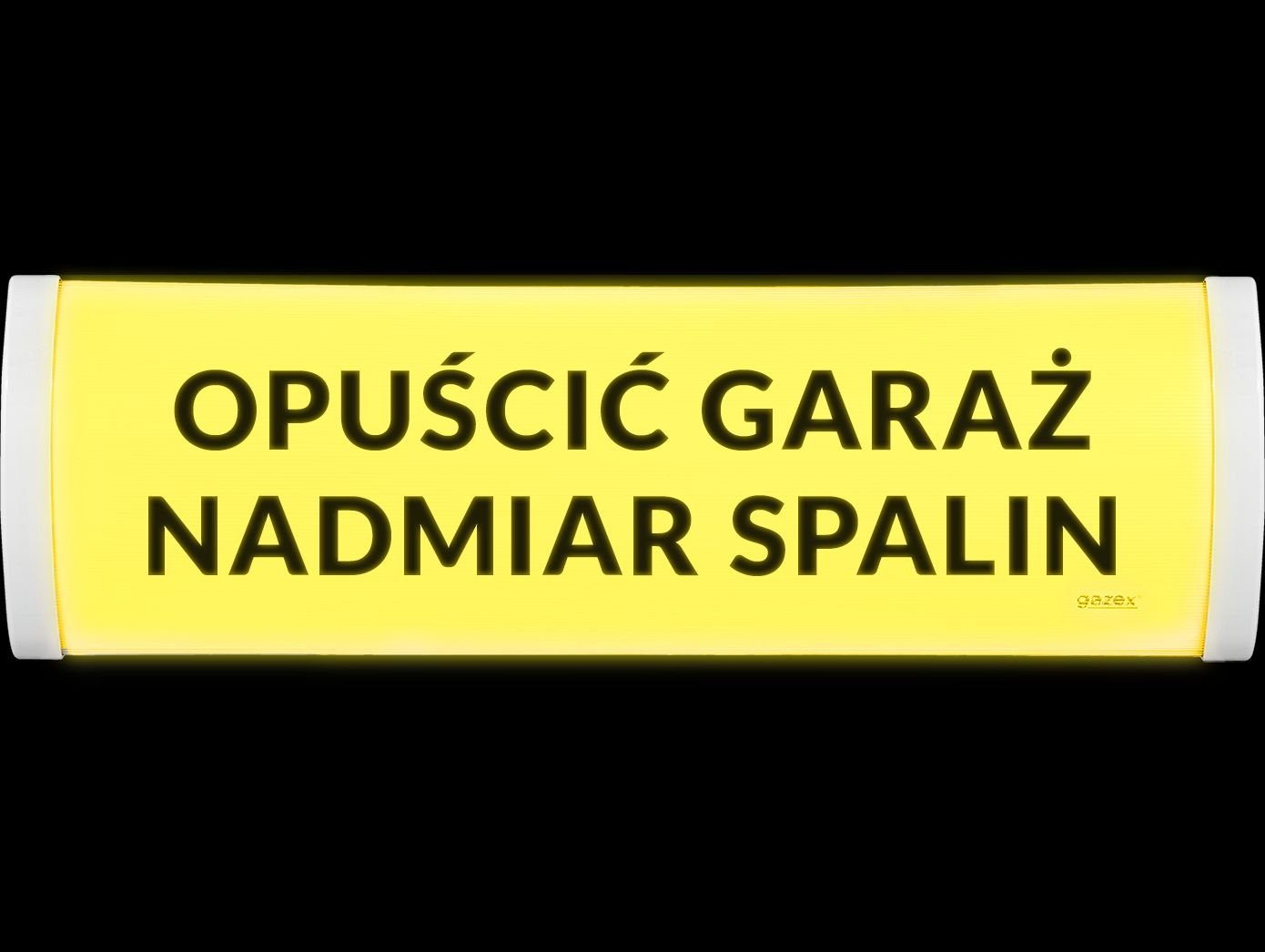 Warning board TP42 / H5, "CAUTION! EXCESSIVE EXHAUST FUMES", power