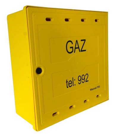 Gas box 600x600x250, free-standing, SX600 - yellow 