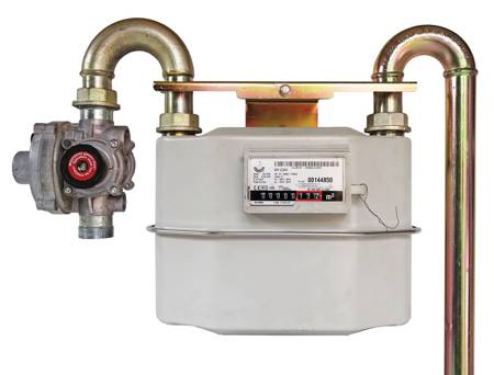 Gas meter bar G4/G6, R250, with welding pipe