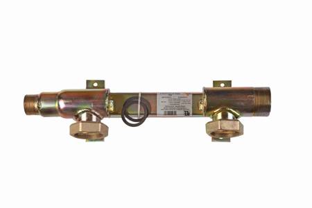 Gas meter bar for gas meter G10/G16, male thread 1¼" x male thread 2"