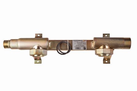 Gas meter bar for gas meter G25, male thread 1¼" x male thread 2"