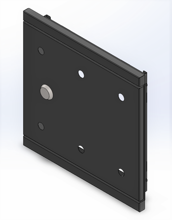 Recessed gas cabinet 250x250 metal - anthracite