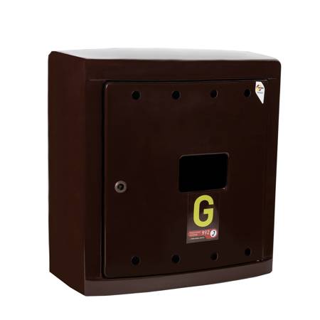 Armoire a gaz autoportante, stratifee, marron