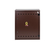 Gas pressure reducing and measuring point (MRS) for 2 vertically installed gas meters, metal cabinet, brown 700x850x250