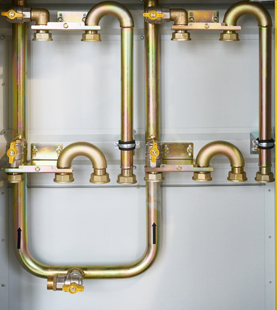 Station de comptage et de reduction de gaz (MRS) pour 3-4 compteurs de gaz