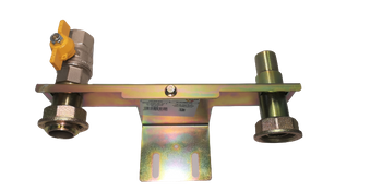 عداد غاز G4/G6 R250 مم مع صمام كرة 1" x موصل لتركيب قطره 28 مم