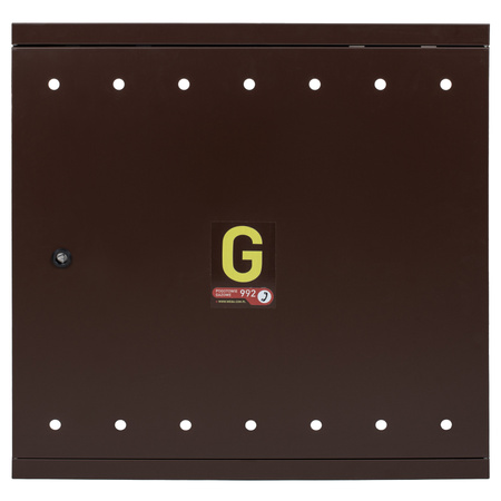 Recessed gas cabinet 600x600 metal - brown