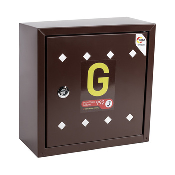 خزانة غاز معلقة على الحائط 300x300x150، بنية