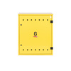 Station de comptage et de regulation de gaz (MRS) pour 2 compteurs de gaz verticaux, armoire en metal, jaune 700x850x250