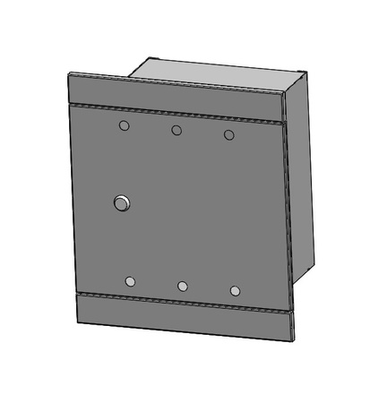 Armoire a gaz encastrable 300x360x250, metal, RAL7040