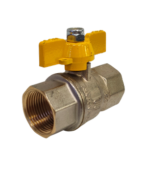 Brass ball valve, f/f 3/4", T-handle