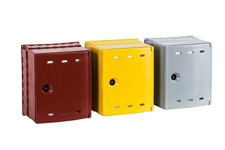 Armoire a gaz murale pour vanne a bille en plastique - gris