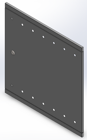 Armoire a gaz encastrable 600x600 en metal - gris