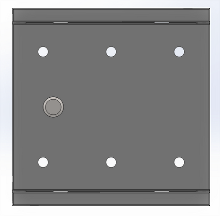 Recessed gas cabinet 250x250 metal - grey
