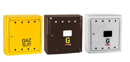 Armoire à gaz murale en stratifié, jaune