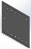 Armoire a gaz encastrable 600x600 en metal - gris