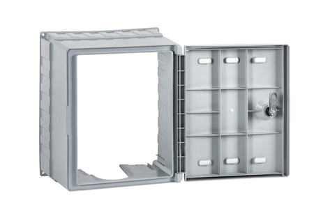 Armoire à gaz murale pour robinet à bille, 300x340x200, plastique - anthracite