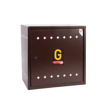 مجلس الغاز المثبت على الحائط 450x450x250، سقف مسطح، بني