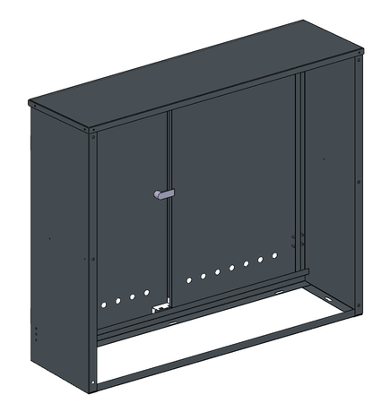 Wall-mounted gas cabinet 900x850x300, anthracite