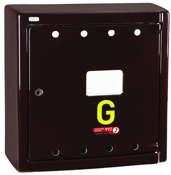 Armoire a gaz murale, stratifiee, marron