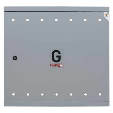 Recessed gas cabinet 600x600 metal - grey