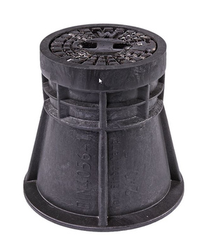 Surface box HDPE, round, WATER