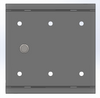 Armoire a gaz encastrable 250x250 en metal - gris