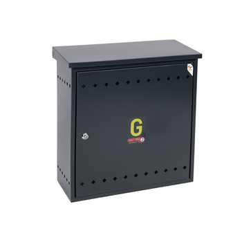 Wall-mounted gas cabinet 600x600x250, metal, slanted roof, anthracite