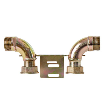 Support pour compteur de gaz G4/G6, filetage male 1 1/4" x filetage male 1 1/4'', horizontal