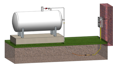 Installation set for aboveground LPG tank 2GN (DN32)