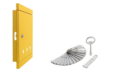 Armoire a gaz encastrable 600x600 en metal - jaune