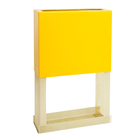 Socle stratifie pour armoire a gaz de station de comptage et de reduction de gaz, base 670 x 250mm, H=1000mm, jaune