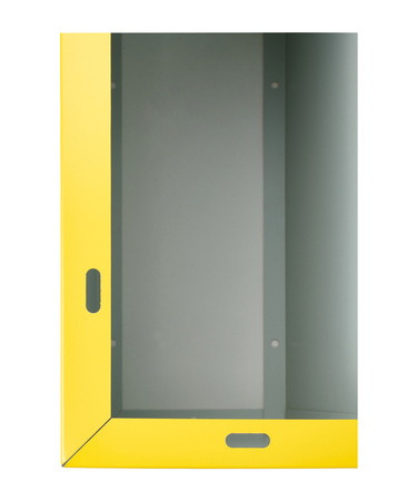 Sheet metal pedestal for gas cebinets with a base of 600x250mm, H=600 - yellow