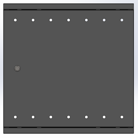 Armoire a gaz encastrable 600x600 en metal - gris