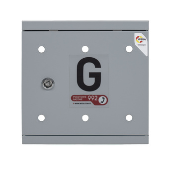 Armoire a gaz encastrable 250x250 en metal - gris