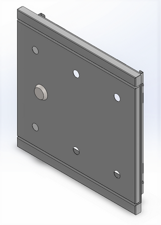 Armoire a gaz encastrable 250x250 en metal - gris