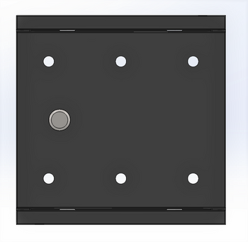 Armoire a gaz encastrable 250x250 en metal - anthracite