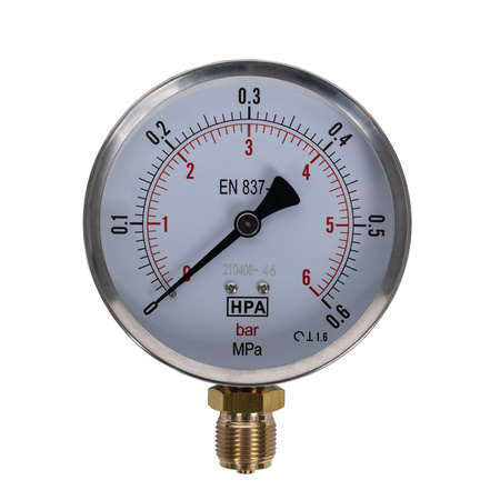 Pressure gauge M160-R-cl.1.6, 0-0,6 Mpa