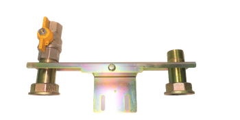 Gas meter bar G4/G6 R250mm ball valve 1" x male thread 1"