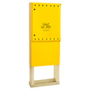 Socle stratifie pour armoire a gaz de station de comptage et de reduction de gaz, base 670 x 250mm, H=1000mm, jaune
