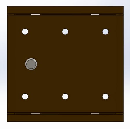 Recessed gas cabinet 250x250 metal - brown