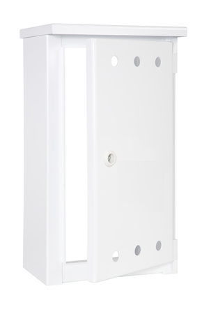 Wall-mounted gas cabinet for LPG, 260x460x160, plastic - white