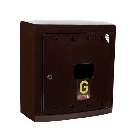 Armoire a gaz autoportante, stratifee, marron