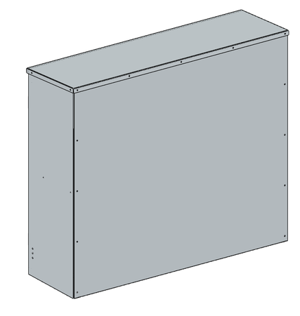 Armoire a gaz sur pied 1000x1000x400, jaune