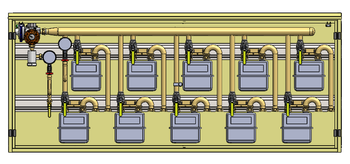 Station de comptage et de reduction de gaz (MRS) pour 5-6 compteurs de gaz