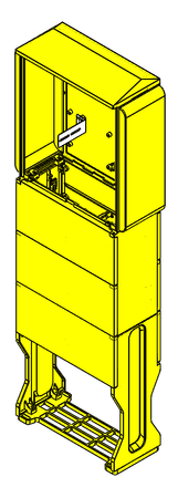 Cabinet for PSG (Polish Gas company), type 2B, with pedestal + gas meter bar, low pressure